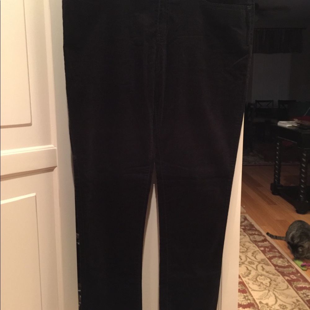 Miley Cyrus black thin-wale corduroy 5 pkt jeans